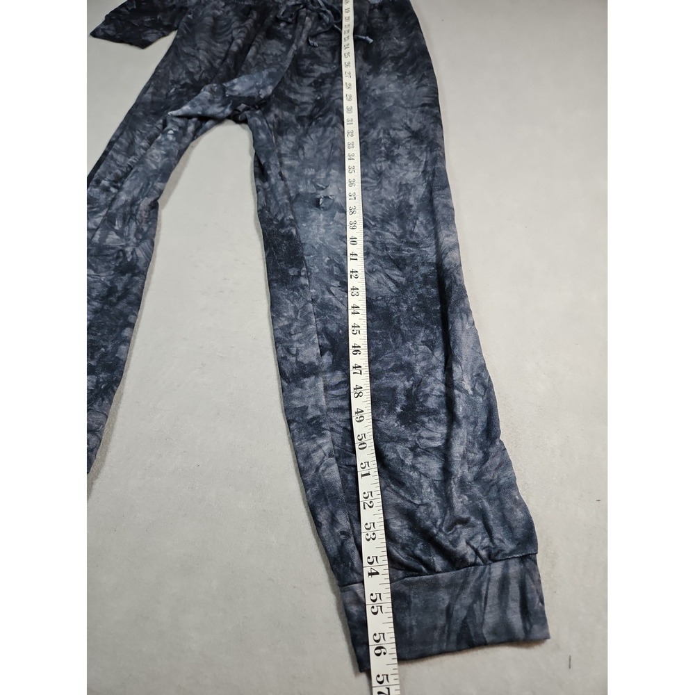 Fraiche By J Womens Dark Blue Tie Dye Long Sleeve Jumpsuit Size Large NWT - Picture 11 of 11